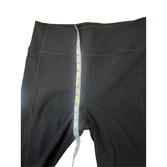 Skechers Black Ribbed Athletic Leggings Size L - Picture 10 of 13